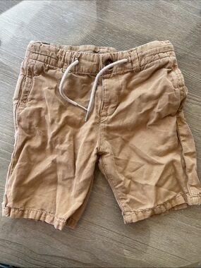 Mayoral Toddler Drawstring Cotton Shorts - Tan Size 4